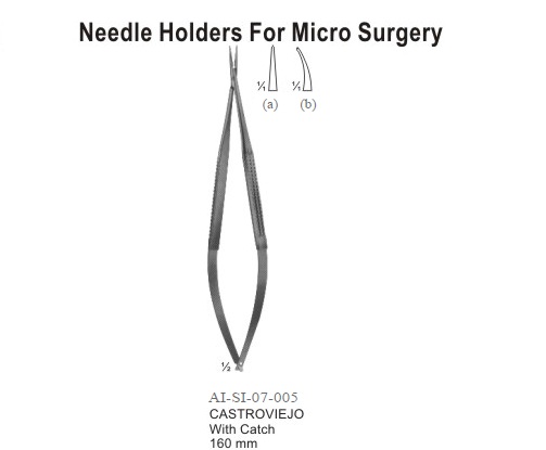 Castroviejo micro needle holder